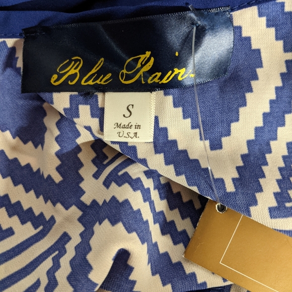 Francesca's Blue Rain Sleeveless Tie-Hem Front Top Blue S - Picture 5 of 9